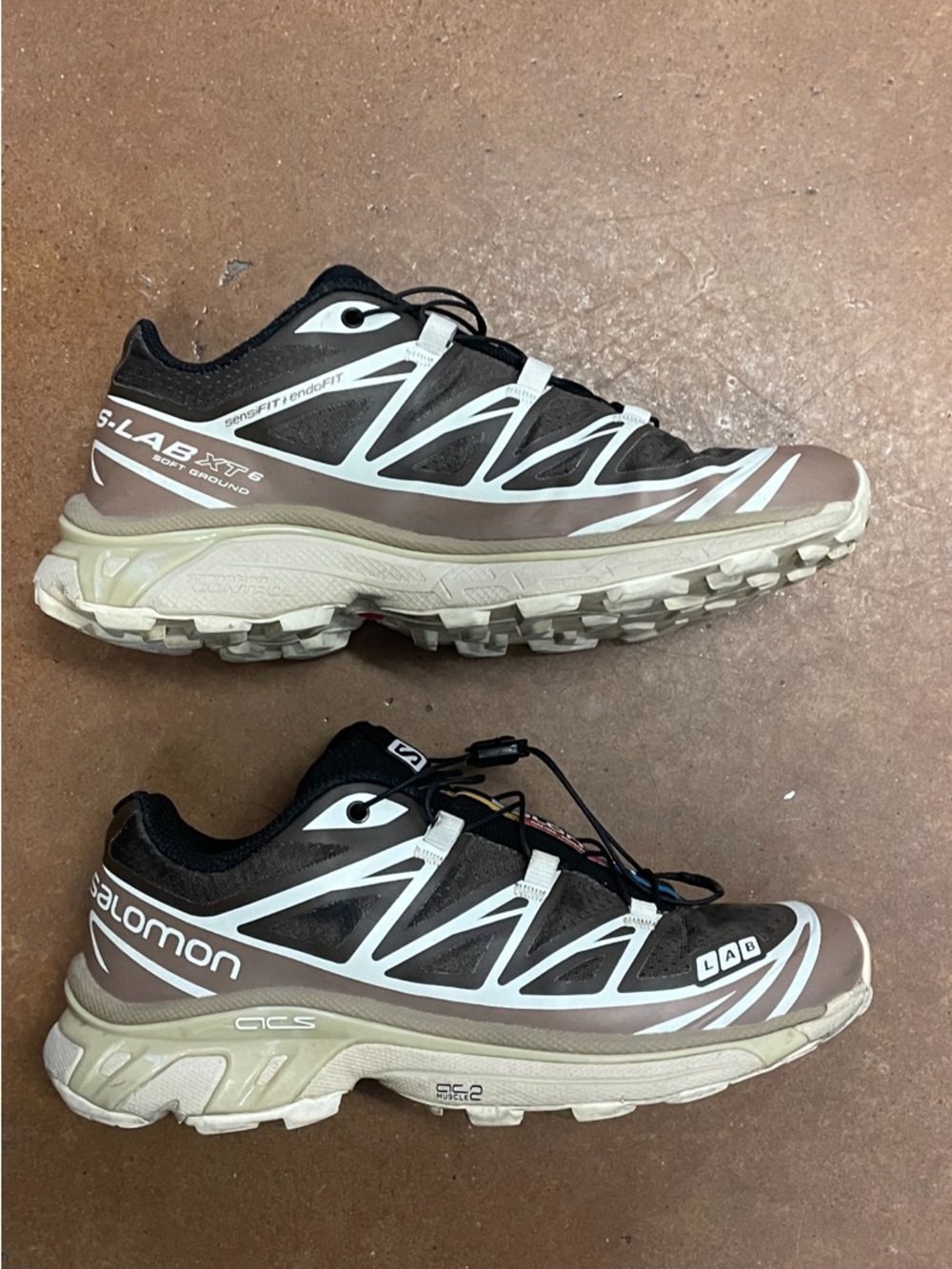 Salomon Women's Brown Black White Trail Sneakers - Picture 5 of 5